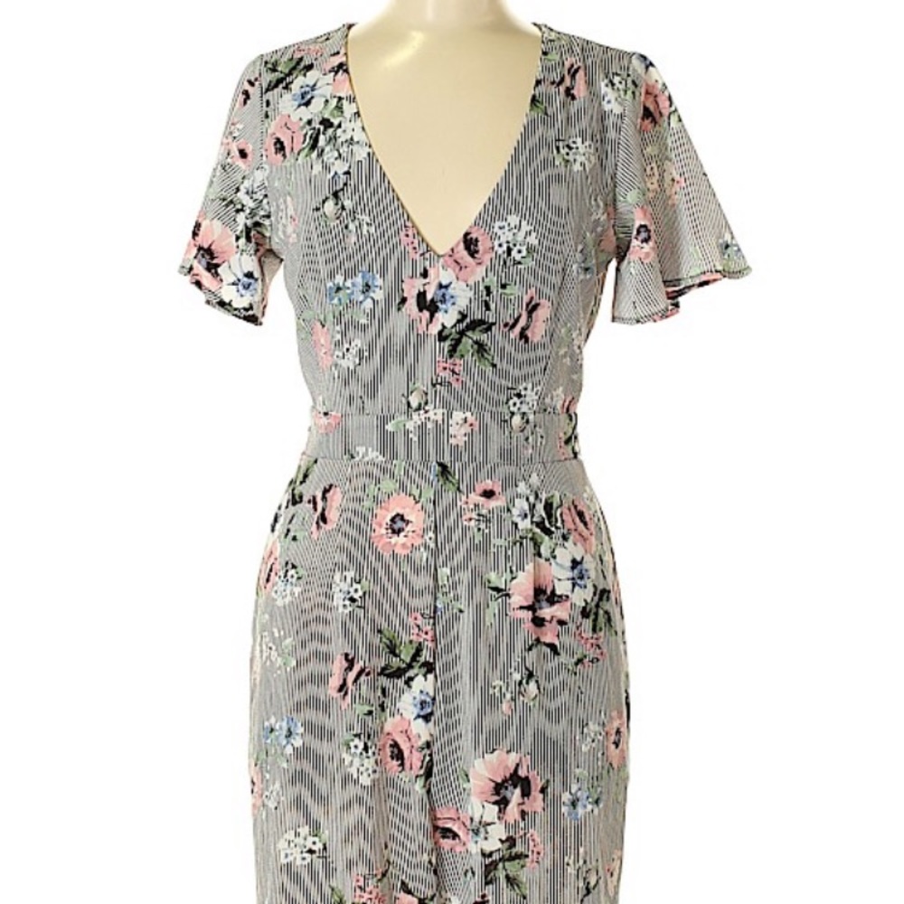 Crystal Sky Striped Floral Jumpsuit